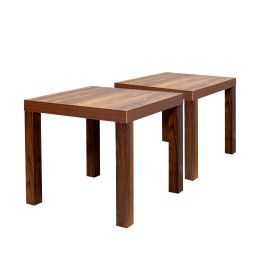 Set of 2 Piece Square Simple End Table Side Table