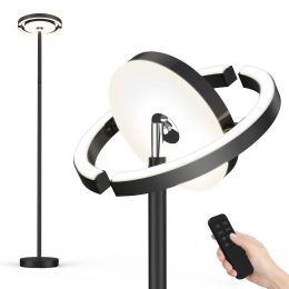 Floor Lamp LED; Dimmable Modern Floor Lamp for Living Room; 3 Color Temperatures Black