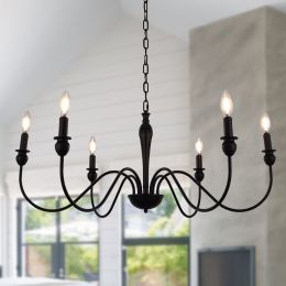 8 lights iron chandelier; classic candle ceiling chandelier; suitable for foyer; living room; kitchen island; dining room