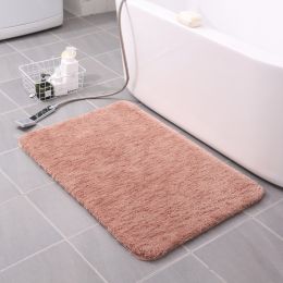 Thickened Plush Entrance Carpet Absorbent Non-slip Soft Kitchen Bathroom Bedroom Living Room Simple Floor Door Mat Home Decor (Color: apricot, size: 40x60CM(3cm thick))