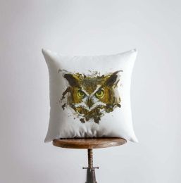 Horn Owl | Owl Gifts | Bird | Brid Prints | Bird Decor | Accent Pillow Covers | Throw Pillow Covers | Pillow | Room Decor | Bedroom Decor (Cover & Insert: Cover only, Dimensions: 20x20)