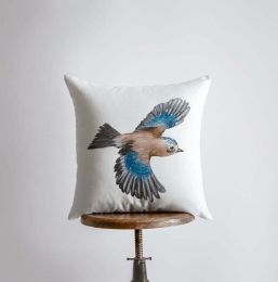 Watercolor Bluebird | Gifts | Brid Prints | Bird Decor | Accent Pillow Covers | Throw Pillow Covers | Pillow | Room Decor | Bedroom Decor (Cover & Insert: Cover only, Dimensions: 28x28)