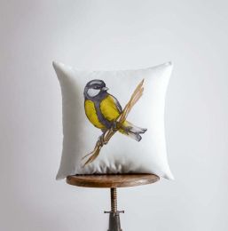 Watercolor Yellow Crest | Gifts | Brid Prints | Bird Decor |Accent Pillow Covers | Throw Pillow Covers | Pillow | Room Decor | Bedroom Decor (Cover & Insert: Cover only, Dimensions: 22x22)