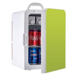 Portable Cooler Compact Mini Refrigerator For Bedroom Office Car Boat Dorm Skincare (Capacity: 15 L, Color: Light Green)