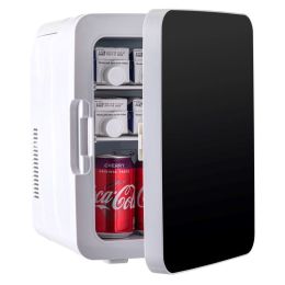 Portable Cooler Compact Mini Refrigerator For Bedroom Office Car Boat Dorm Skincare (Capacity: 10 L, Color: Black)