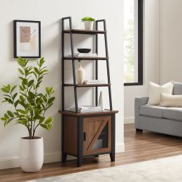 Wood Table 67.72'' H x 23.62'' W Wood Bookcase (Color: Dark Brown)