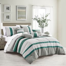 HUDEL 7PC COMFORTER SET (size: QUEEN)